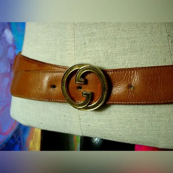 RARE Vintage GUCCI Equestrian GG Logo & Bit Detailing STATEMENT Belt Accessory 1970s/1980s Gucci Horse Head Horseshoe Buckle Green  main image 4